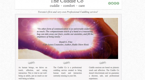 A screenshot of the Cuddle Co. website.
