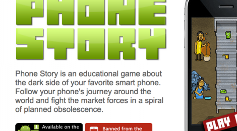 Website for the game Phone Story.